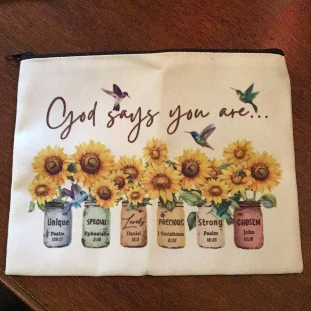 God says you are…small zipper bag, new, never used